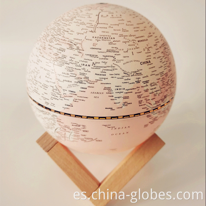 pink world globe light